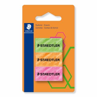 Staedtler Radierer neon sortiert 3x BK