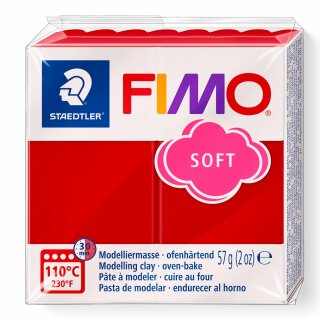 Staedtler Mod.masse Fimo soft Weihnachtsrot (VE=6stk)