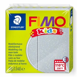 Staedtler Mod.masse Fimo kids glitter silber (VE=8stk)