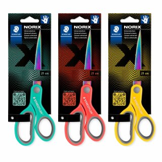 Staedtler Schere Norix 21cm, sortiert, Karton (VE=12stk)
