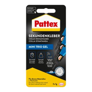 Staedtler Pattex Sekundenkl. Mini Trio Gel 3x1g