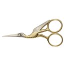 Alpen Stickerschere Kranich vernickelt/goldener Griff