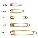 Sicherheitsnadeln 22 mm goldfarbig (1.000 Stück)