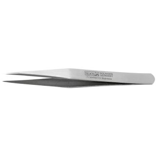 Textilia pinzetta (inox) 11,3 cm, bordi arrotondati