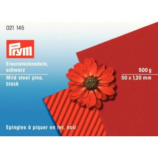 Prym Straight Pins mild steel 115 black 1.20 x 50 mm (500 g)