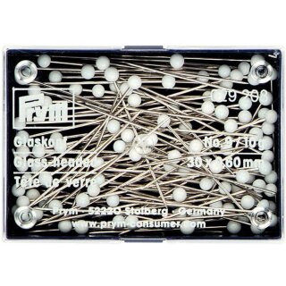 Prym Glass-headed Pins No. 9 white head 0.60 x 30 mm (10 g)