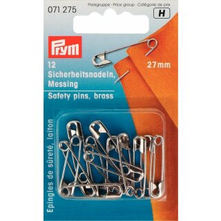 Prym Safety Pins with coil brass 1 gold col 27 mm (12 pcs)