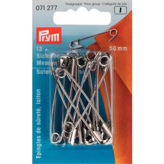 Prym Safety Pins with coil brass 3 gold col 50 mm (12 pcs)