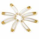 Prym Safety Pins curved with coil brass 2 gold col 38 mm (150 pcs)