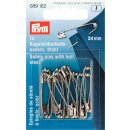 Prym Safety Pins with ball HT 1 silver col 34 mm (12 pcs)