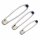 Prym Safety Pins with ball HT 1-3 silver col 34/41/48 mm (10 pcs)