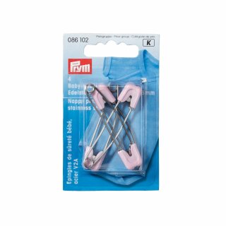Prym Nappy Pins Stainless Steel 55 mm White 