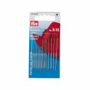 Prym Millinery Needles HT 5-10 silver col with gold eye...