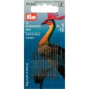 Prym Fine embroidery needles HT 5-10 silver col with gold...
