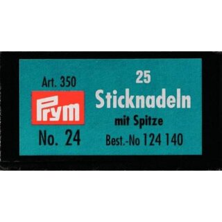 Prym Embroidery Needles Chenille sharp point No. 24 silver col 0.80 x 37 mm (25 pcs)