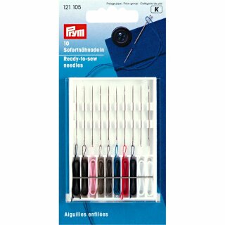 Prym Ready-to-sew Needles with sewing threads 9 colours (10 pcs)