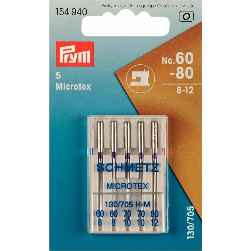 Lot de 5 aiguilles pour machine à coudre Schmetz Microtex – Maison Fauve