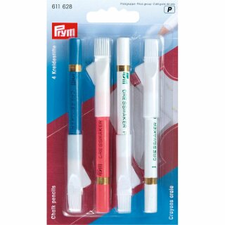 Prym Chalk pencils + brush white/pink/blue (4 pcs)