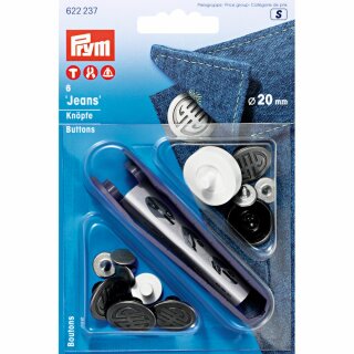 Prym NF-Jeans-Knöpfe Artdeco Messing 20 mm alteisen (6 Stück)
