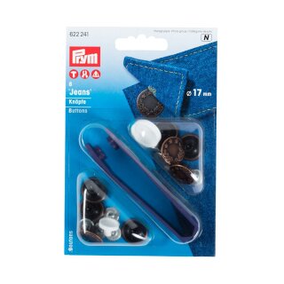 Prym NF-Jeans-Knöpfe Lorbeerkranz Messing 17 mm altkupfer (8 Stück)