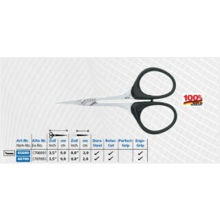 Kretzer Finny Classic Embroidery Scissors 3.5" (9 cm) Curved (665609)