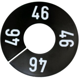Rack devider round black, white printing 38