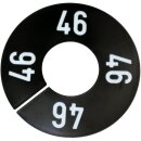 Rack devider round black, white printing 58