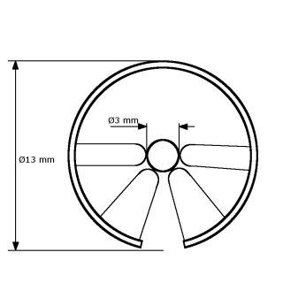 Grenreiter Mini (100 Stck) wei mit schwarzem Druck XXS