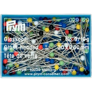 Prym Glass-headed Pins No. 9 assorted col 0.60 x 30 mm (10 g)