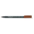 Staedtler Lumocolor® permanent pen 314 - wide brown